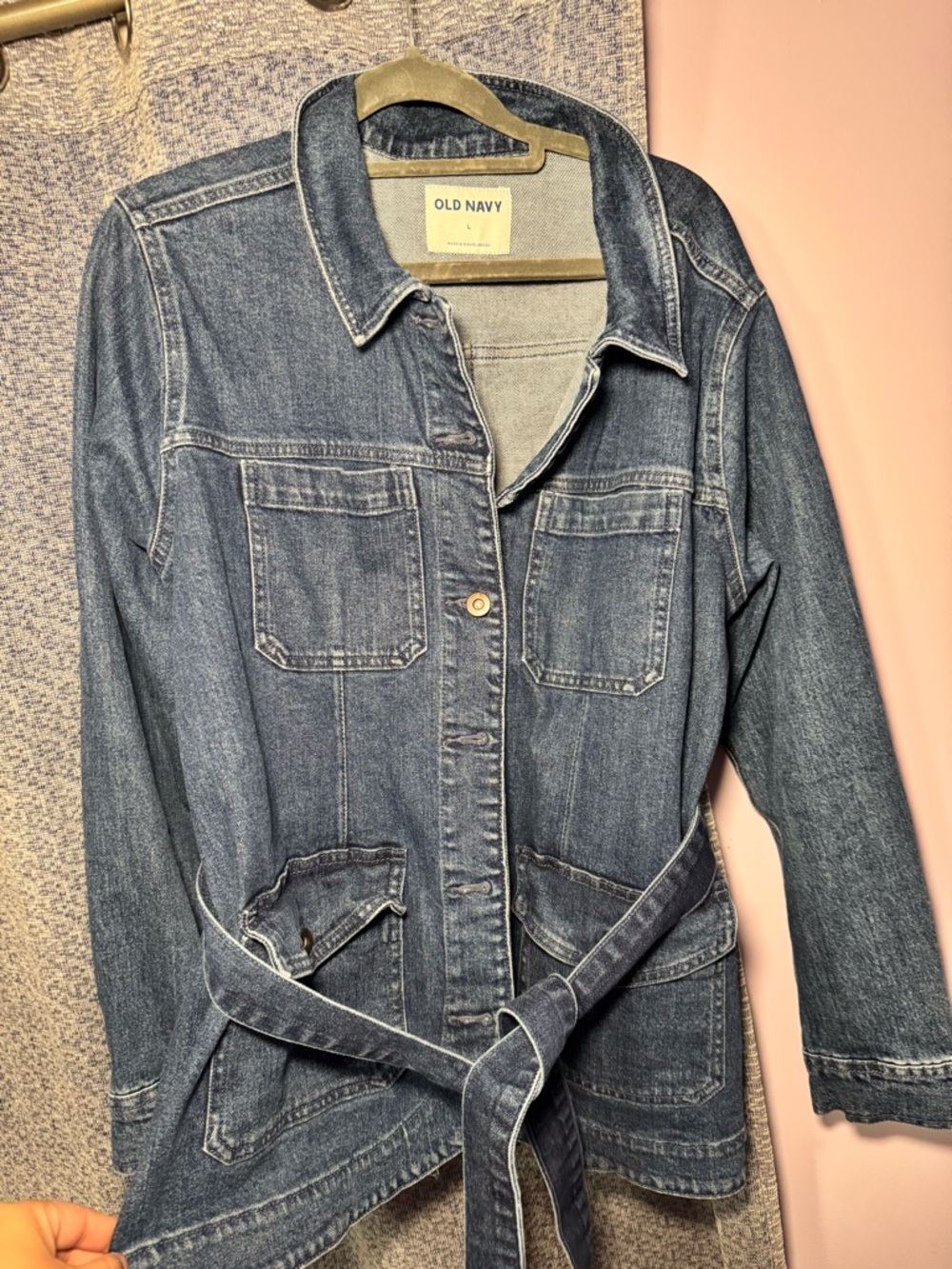 Old Navy Blue Denim Jacket with Chest Pockets